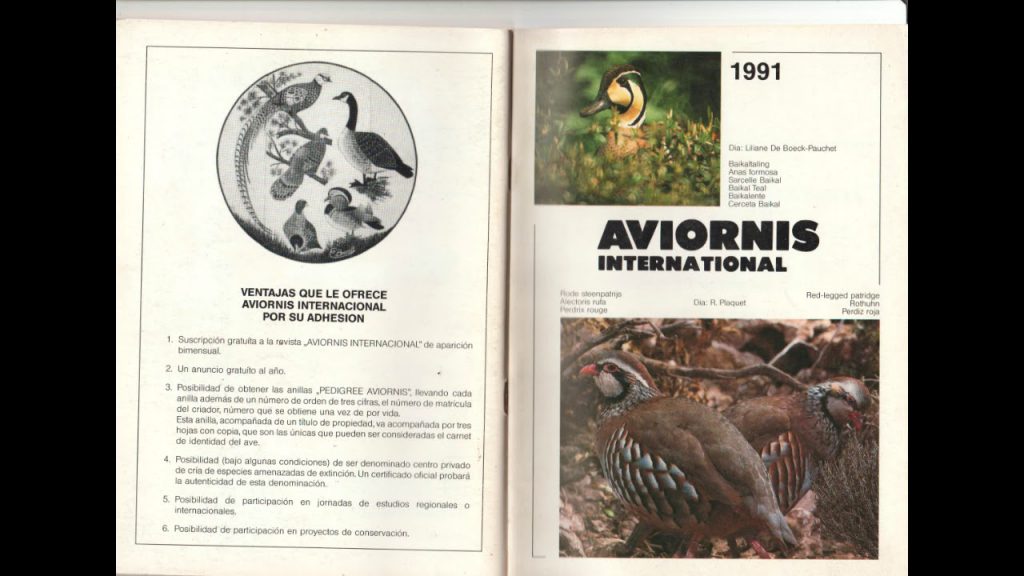 Primer número de la revista Aviornis, año 1991